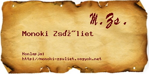 Monoki Zsüliet névjegykártya